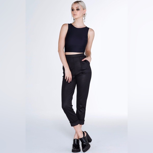 Blackmilk - XL - REPTILIAN HIGH WAISTED CUFFED PANTS - LIMITED - Picture 1 of 9